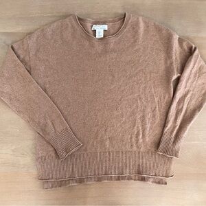 100% Cashmere Tan Sweater Rachel Zoe